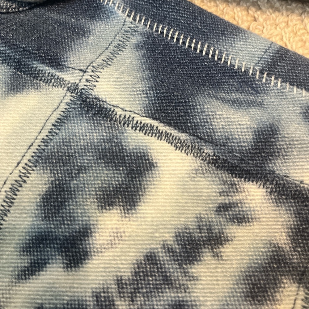 RARE Original vintage 70s retro Bell Bottoms
Tie dye patchwork wide flare pant - Picture 8 of 8